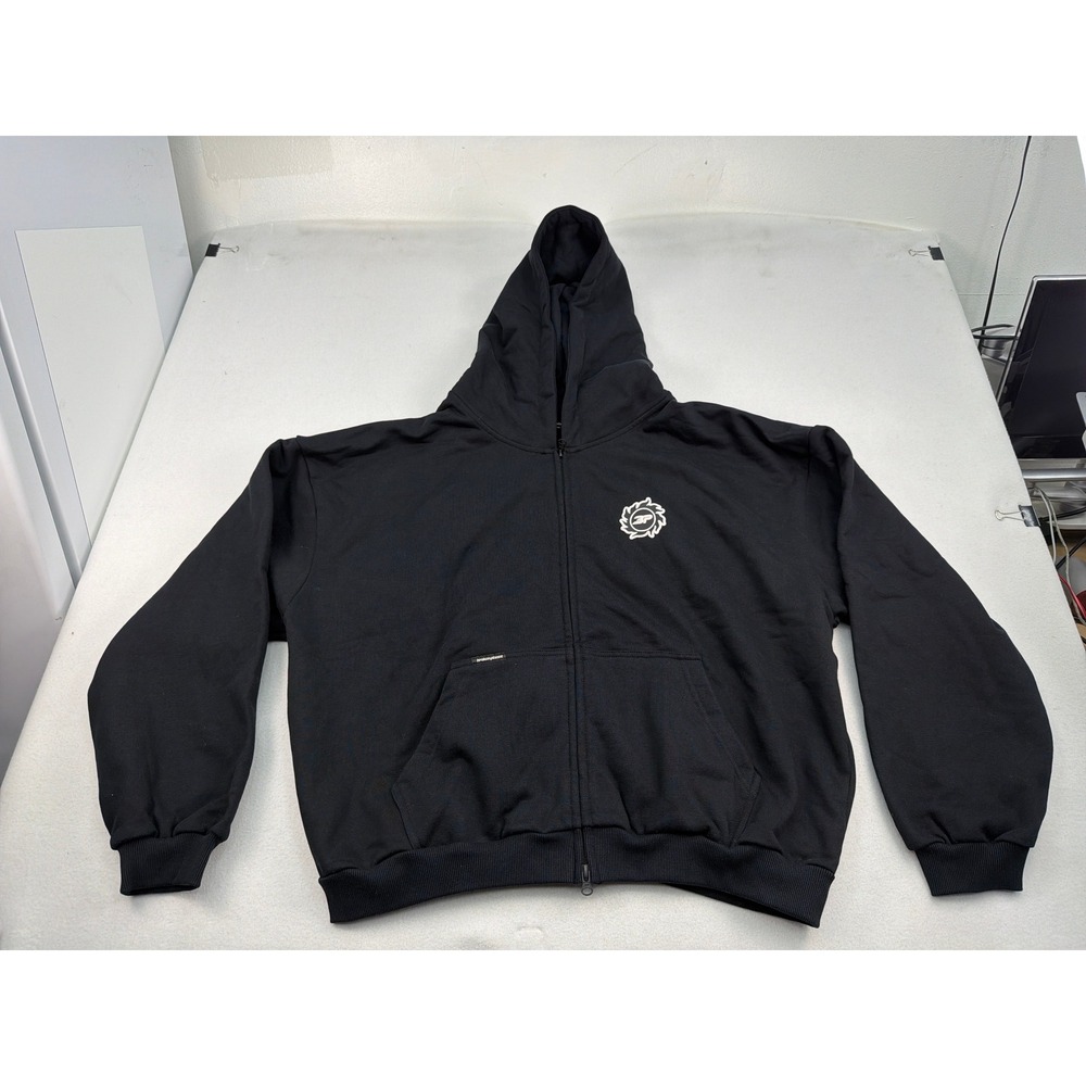 Broken Planet Basics Hoodie Mens XL Black Organic Cotton Full Zip Sweatshirt